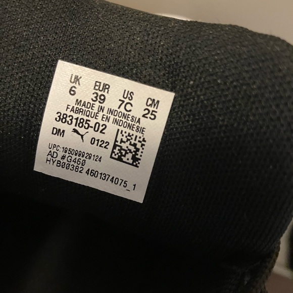 Girls Blk/white/pink puma sneaker - Picture 14 of 15